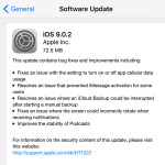 ios 9.0.2 software update log