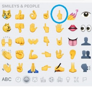 ios 9.1 middle finger emoji