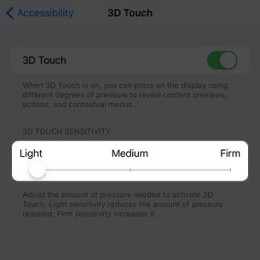 iphone 6s 3d touch sensitivity setting