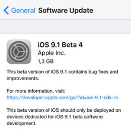 ios 9.1 public beta 4 update