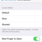 ios 10 rest finger to open feature