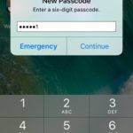iphone enter a new six-digit passcode