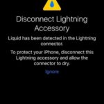 iphone lightning connector water damage warning screen
