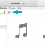 itunes connected devices button