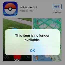pokemon go app store download error