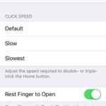 rest finger to open ios 10 setting