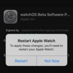 restart apple watch prompt on iphone