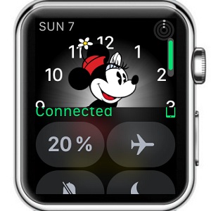 apple watch control center in watchOS 3