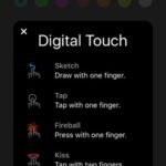 iPhone digital touch gestures