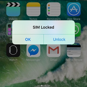 iphone sim locked popup