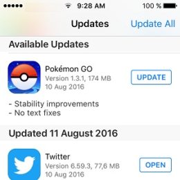 pokemon go 1.3.1 update