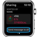 Apple Watch Activity Sharing Message option