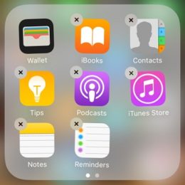 stock iphone apps can be deleted in iOS 10