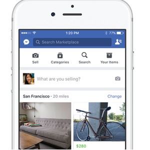 how to get marketplace on facebook app iphone