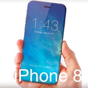 iPhone 8 all-glass design rendering