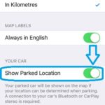 show parked location ios 10 feature