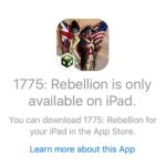 1775: Rebellion new iPad game