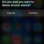 asking Siri to delete all iPhone alarms