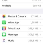 iphone manage storage screen