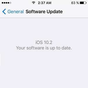 iPhone running iOS 10.2 Dev Beta 1