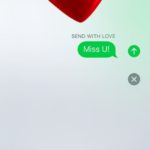 messages send with love screen effect