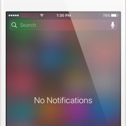 No Notifications iPhone screen