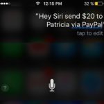 Siri voice command for sending PayPal payment