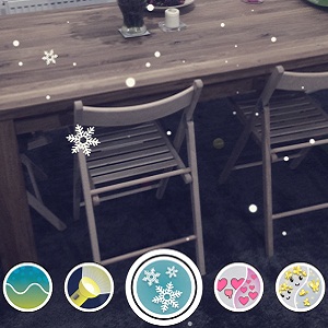 Snapchat World Lens snowfall effect.