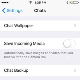 WhatsApp prevented from automatically saving media to iPhone Camera Roll
