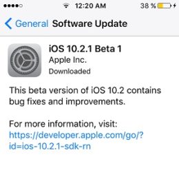iOS 10.2.1 Beta 1
