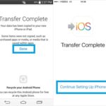 android to ios transfer completed screen