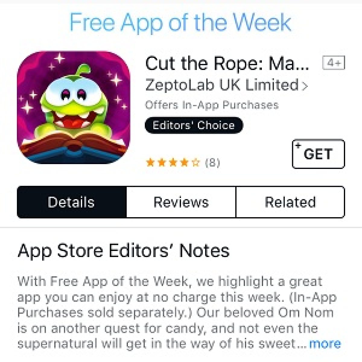 Cut the Rope: Magic é o mais novo “App grátis da semana