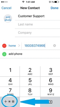 how to set up iphone dial extension
