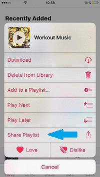 how to share apple music playlist