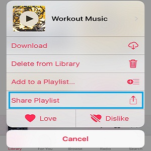 ios 10 share apple music playlist feature