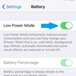 turning off iphone low power mode