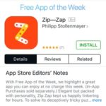zip zap free app of the week