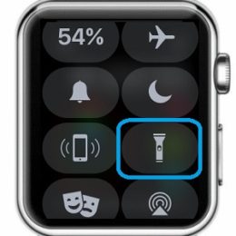 apple watch flashlight icon in watchos 4 control center