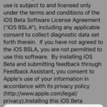 iOS 11 Developer Beta consent.