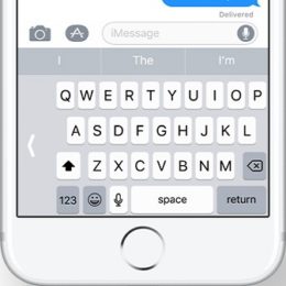 iOS 11 one-handed Keyboard on iPhone.