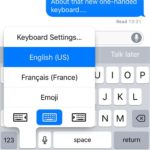 iOS 11 one-handed keyboard selection
