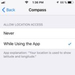 allowing ios compass app to read GPS data