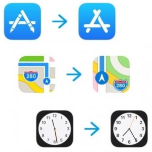 app store, maps and clock icon changes in ios 11 beta 6
