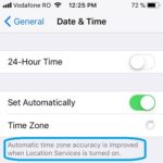 set iphone time zone automatically