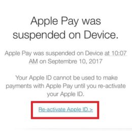 apple pay was suspended on device phishing mail
