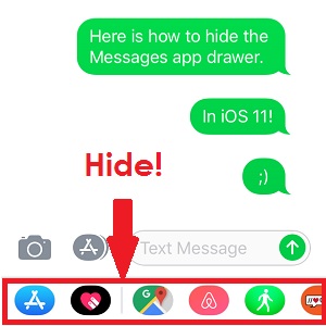 ios 11 messages app drawer