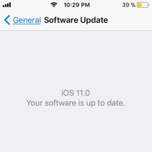 ios 11 your software is up to date