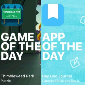 thimbleweed park and day one journal game and app of the day