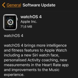 watchos 4 gm software update screen