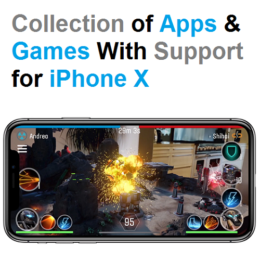 collection of apps and games with support for iphone x